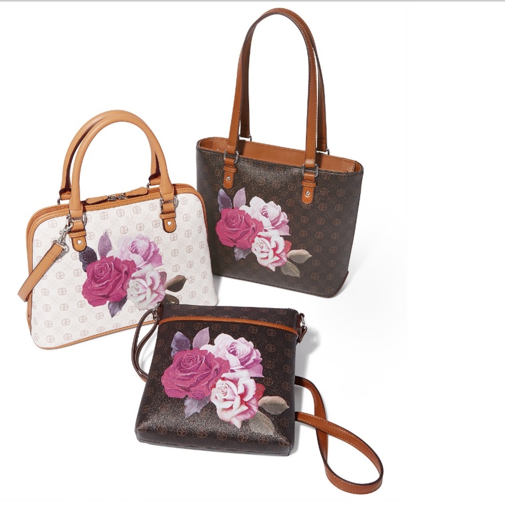 Giani Bernini Signature Rose Tote Shoulder Bag - Picture 14 of 15